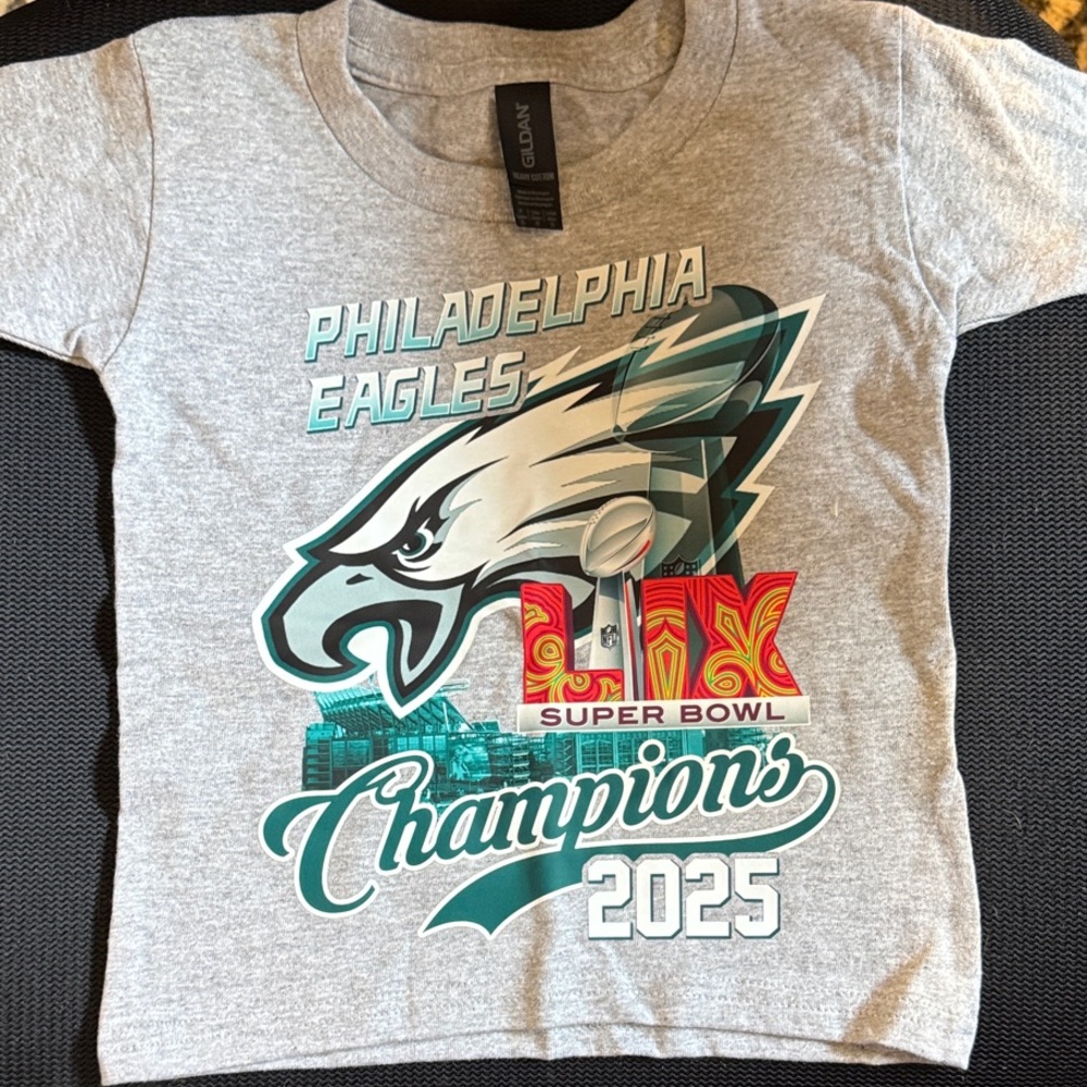 Kids Philadelphia Eagles Gray Super Bowl Champions Tee